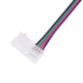 10PCS 10mm 4 Pin Male Female PCB Connector Cable For RGB 5050 3528 LED Strip. 