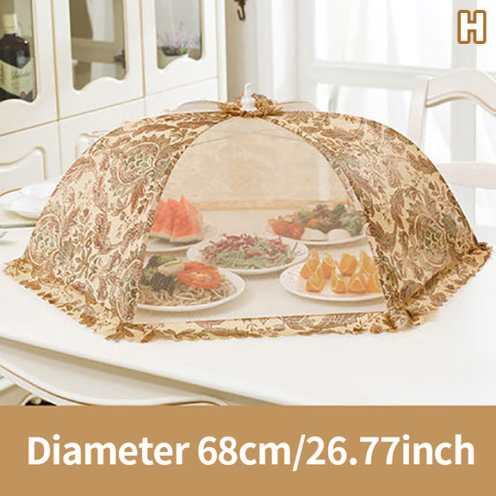 fucun Rectangular Round Net Food Cover Umbrella Style Anti Mosquito Table Mesh