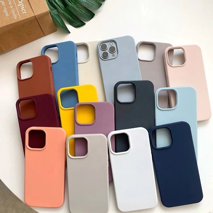 For Apple Iphone 15 pro max Luxury Shockproof Liquid Silicon Case Back Cover