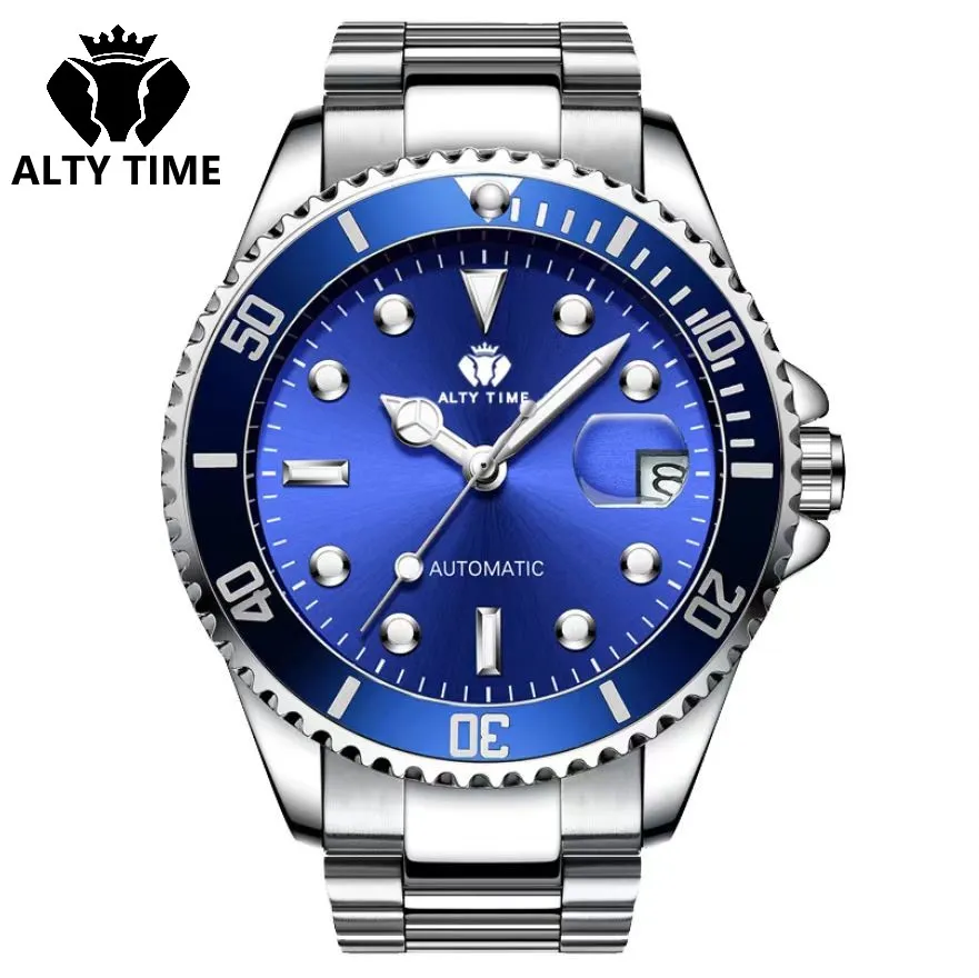 41MM NH35 Men Automatic Mechanical Watch Waterproof Luminous Diving Watch Original Luxury Brand Stainless Steel Case Watch