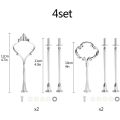 4 Set of 3 Tier Cake Plate Stand Handle Hardware, 2 Styles Tiered.