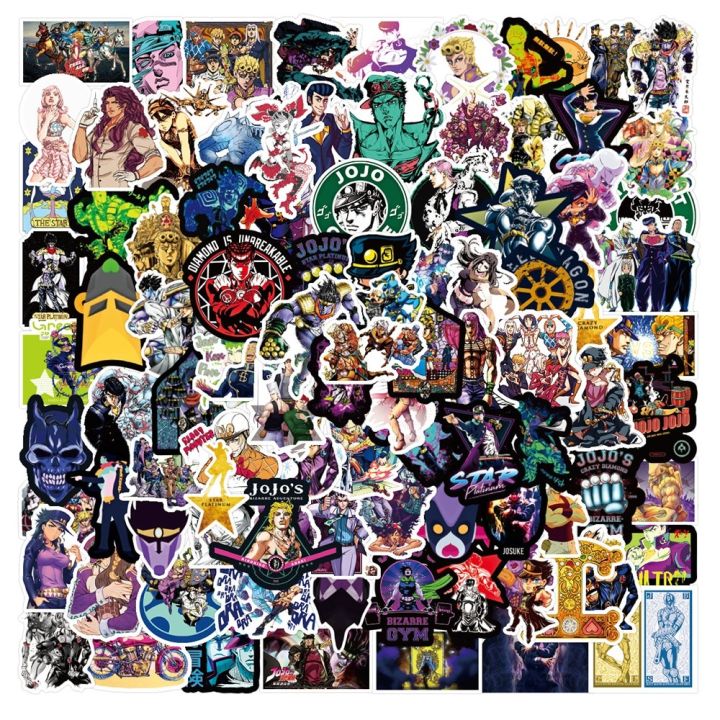 10/30/50/100pcs JoJo Bizarre Adventure Stickers Laptop Phone Case Travel Luggage Fridge Car Sticker Graffiti Anime Vinyl Decals