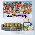 Disney Cartoon All Characters Castle Prints Wall Art Canvas Painting Poster Superheros Picture Kids Room Home Decor Best Gift. 