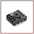 DIN Rail Mounted 8 Round Pins Relay Holder Socket 8 Pin Reay Base 2-M4X20 for MK2P-I AH2-Y For Omron Finder 8 pin Relay Temperature and Timers.
