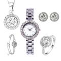 New Fashion Women's Watch Set with 5pcs Luxury Diamond Quartz Watches - Trendy and Exclusive. 