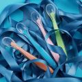 Full Silicone baby soft head spoon spoon children to eat spoon supplementary food bowl spoon -1pcs,.