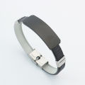 In Stock Can Carve Writing DIY Stainless Steel Simple Titanium Steel Bracelet Men's European and American Fashion Metal Bracelet Couples Bracelet.