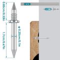 100/400Pcs Skirting Thread Seamless Nails Double-Head Installation Nail with Sleeve Skirting Thread Hardware Non-Marking Nails.