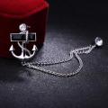 Anchor Stone Chain Brooch For Men & Women Fashion Suit Accessories. 