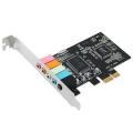 PCIe Sound Card 5.1, PCI Express Surround 3D Audio Card for PC with High Direct Sound Performance & Low Profile Bracket. 
