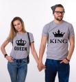 Combo of Black and White Cotton Short Sleeve Couple T-Shirt. 