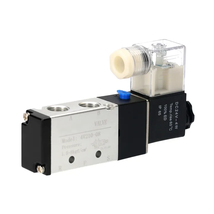 Pneumatic%20Air%20Control%20Solenoid%20Valve%20DC%2024V%20PT1/4''%205%20Way%202%20Position%20Internally%20Piloted%20Acting%20Type%20Single%20Electrical%20Control%20-%20Image%202