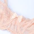 Varsbaby Lingerie Half Cup Lace Slim Bra Set Bow with Thong Woman.