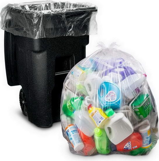 100 Pcs Large Capacity Bin Clear Bag Trash Bag / Garbage 18 x 24 inch