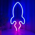 Neon LED Light Planet, Rocket and Thunder Design for Gifts, Night Light, Gaming Room, Kids Bedroom, Living Room, Wall Decor, Home Decoration Purpose  with USB Plug in or Battery system Light. 