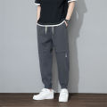 Men's Summer New Thin Pants Men's Korean Fashion Casual Working Pants All-Matching Ankle Length Ankle-Tied Loose Sweatpants. 