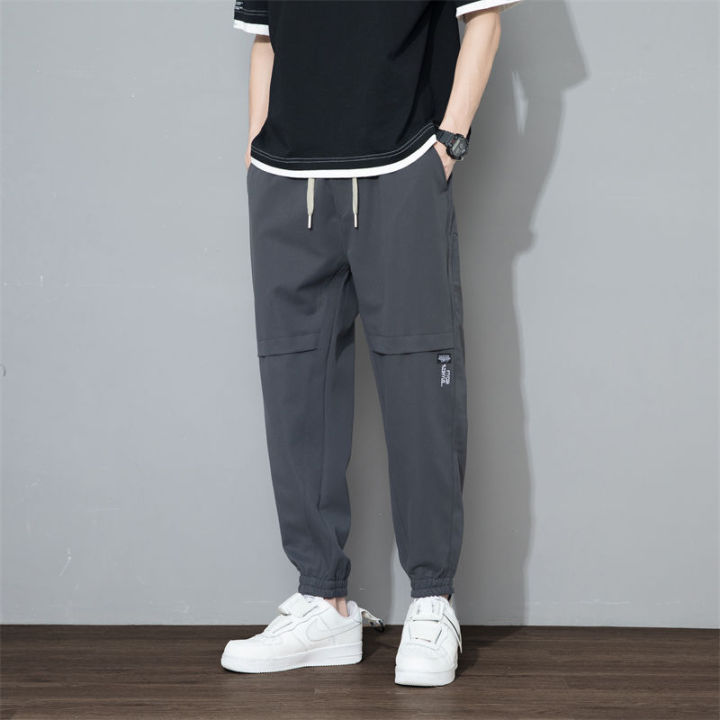 Men's%20Summer%20New%20Thin%20Pants%20Men's%20Korean%20Fashion%20Casual%20Working%20Pants%20All-Matching%20Ankle%20Length%20Ankle-Tied%20Loose%20Sweatpants%20-%20Image%202