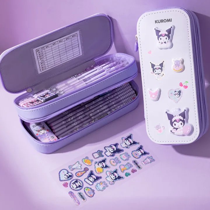 Sanrio%20Diy%20Large%20Capacity%20Pencil%20Case%20Cinnamoroll%20Melody%20Kuromi%203d%20Stickers%20Pencils%20Bag%20Stationery%20Box%20Pen%20Case%20School%20Supplies%20-%20Image%202