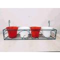 Metal Grill Rack Hanging Planter Pot 26x8x4 inches -1 Pcs.. 