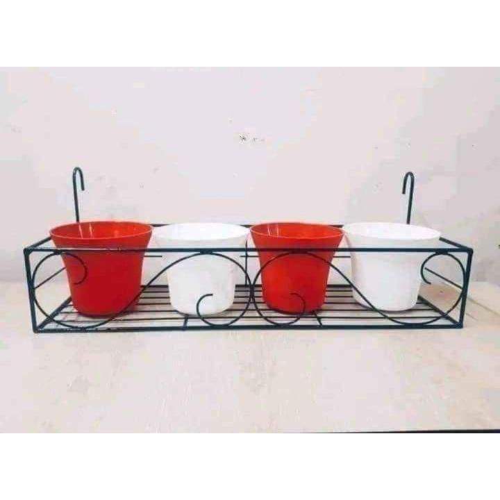 Metal Grill Rack Hanging Planter Pot 26x8x4 inches -1 Pcs.