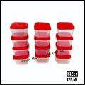 Square Shape Plastic Small Size box 125 Ml - Plastic Mini Box - 12 Piece Set.