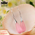 Fashion Opal Waterdrop Hook Earrings Flower Leaf Earring Jewelry for Women Gift. 