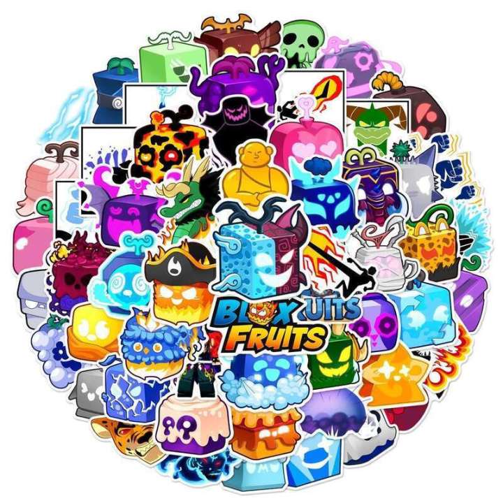 【Premium Quality】 60pcs Blox waterproof fruit wallpaper for helmets bicycles handwritten pencil case stickers Lanlanstickerswold