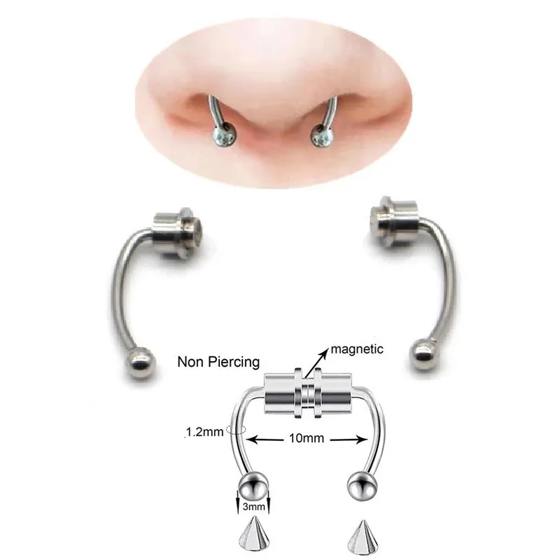 Amazon Cross Border New Nose Ring Piercing Stainless Steel