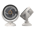 1 Piece USB Air Circulation Electric Fan Non Rechargeable Plastic Table Desktop Portable Wall Mounted 360 Degree Rotation with Light. 