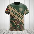 Armenia Flag Coat of Arms Graphic Tee Summer Casual Pullover Men's Fashion Loose T-shirts Boy Oversized Short Sleeves Tops 6XL. 