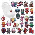 1PCS Anime Disney Series Marvel Heros Avengers Spider Man PVC Shoe Buckle Charms Accessories DIY Shoes Decoration Clog Boys Gift.