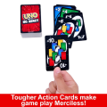Mattel Games UNO Show ‘em No Mercy Card Game in Storage & Travel Tin for Kids, Adults & Family Night with Extra Cards, Special Rules & Tougher Penalties.