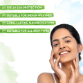 Mamaearth Ultra Light Indian Sunscreen SPF50 PA+++ with Turmeric and Carrot Seed Oil.