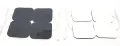 White Physiotherapy Equipments Self Adhesive Electrode Pads For Electronic Stimulators, Ift, Tens,Ems & Pulse Massagers. 
