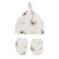 Cute Cartoon Newborn Baby Cotton Beanies Hat and Mittens Set Baby Newborn Accessories.