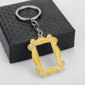 TV Show Friends Gold Photo Frame Logo Keychain Car Pendants Keyring High Quality Enamel For Best Friend Key Chain Accessories. 