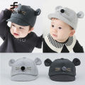 （New）FAITOLAGI Hot Infant Hat For Baby Girl Boy Autumn Cap Kid Baby Bear Ear Baeball Cap Cotton Baby Boy Hat Peaked Hat. 