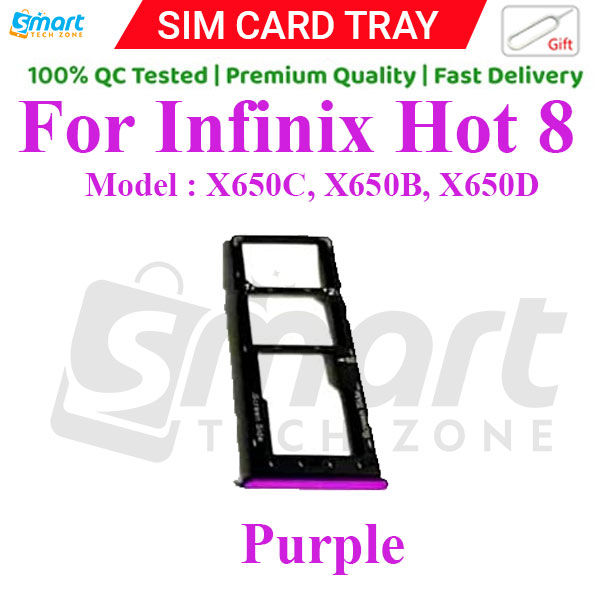For%20Infinix%20Hot%208%20(X650C%20X650B%20X650D)%20Sim%20Tray%20Micro%20SD%20Card%20Slot%20with%20Sim%20Ejector%20Pin%20Replacement%20Part%20-%20Image%203