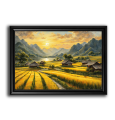 Village Rice Field Wall Frame Gram Bangla Painted Photo Frame For Home Decoration. 