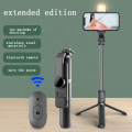 Q07 Selfie Stick Foldable Mini Tripod with Fill Light Bluetooth Remote Shutter Retractable Rod for Phone (100cm).