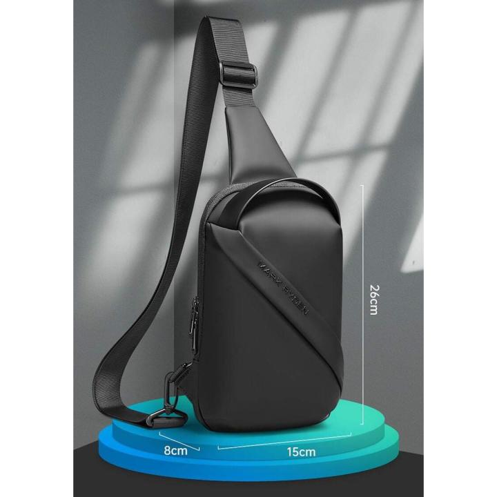 ARCTIC HUNTER Waterproof Sling Bag Chest Bag Shoulder Bag Hard Shell Case Adjustable Breathable Oxford Crossbody Pack for Outdoor Sports Cycling Travelling