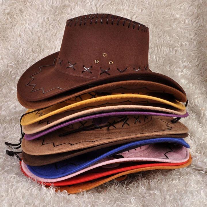 Western%20Cowboy%20Hat%20Men's%20Summer%20Outdoor%20Sun%20Hat%20Grassland%20Mongolian%20Cap%20Knight's%20Cap%20Tourist%20Hat%20Stage%20Props%20Hat%20Female%20-%20Image%203