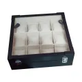 Safely store your watche Box in a 12-slot wooden clock box with leather finish, keeping your timepieces fashionable and maintained..