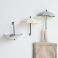 3Pcs Cute Umbrella Wall Hook Key Hanging Bag Brush Holder Decorative Organizer.