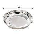 Stainless Steel Dinner Plates with Mirror Finish 24cm [ pack of 1 plate]. 