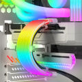 COOLMOON ARGB LED Light Strip for 24PIN 8Pin Motherboard Power Extension Cable Aura Sync Power Supply LED Strip Light DIY Kit. 