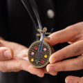 Creative Lute/Gourd Fan Zinc Alloy Incense Burner Home/Temple/Office/Tea Room/Yoga Room Tea Ceremony Supplies Incense Tools.