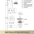 1Set Bathtub Drain Gold Tip Toe Bath Tub Drain Kit with Two-Hole Overflow Faceplate Bath Tub Drain Set Brushed Gold. 