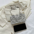Acrylic Bag New 2023 European and American Fashion Ice Crack Personality Shoulder Bag Women's Chain Crossbody Box Bag.