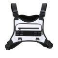 Sports Chest Bag Water Resistant Lightweight Front Chest Pack Running Vest Bag With Built-In Phone Holder Extra Storage.